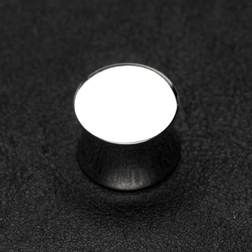 A Pair of Basic Steel Solid Double Flared Ear Gauge Plug